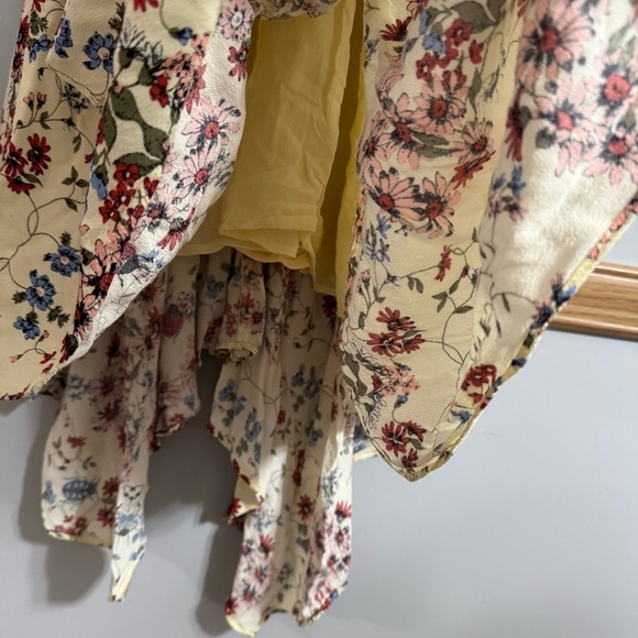 Maje Cream and Floral Midi Dress Size 1 - Picture 7 of 13